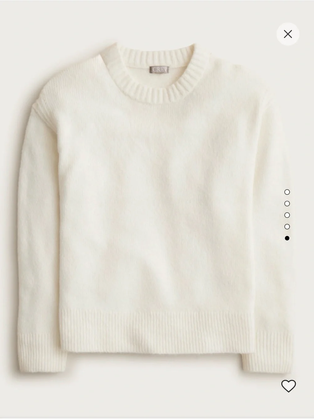 J. Crew Cream Crewneck Sweater